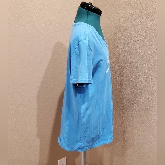 LIFE IS GOOD BLUE SHORT SLEEVE T-SHIRT CRUSHER PATIO PORCH SUMMER WOMEN LARGE - Picture 5 of 14